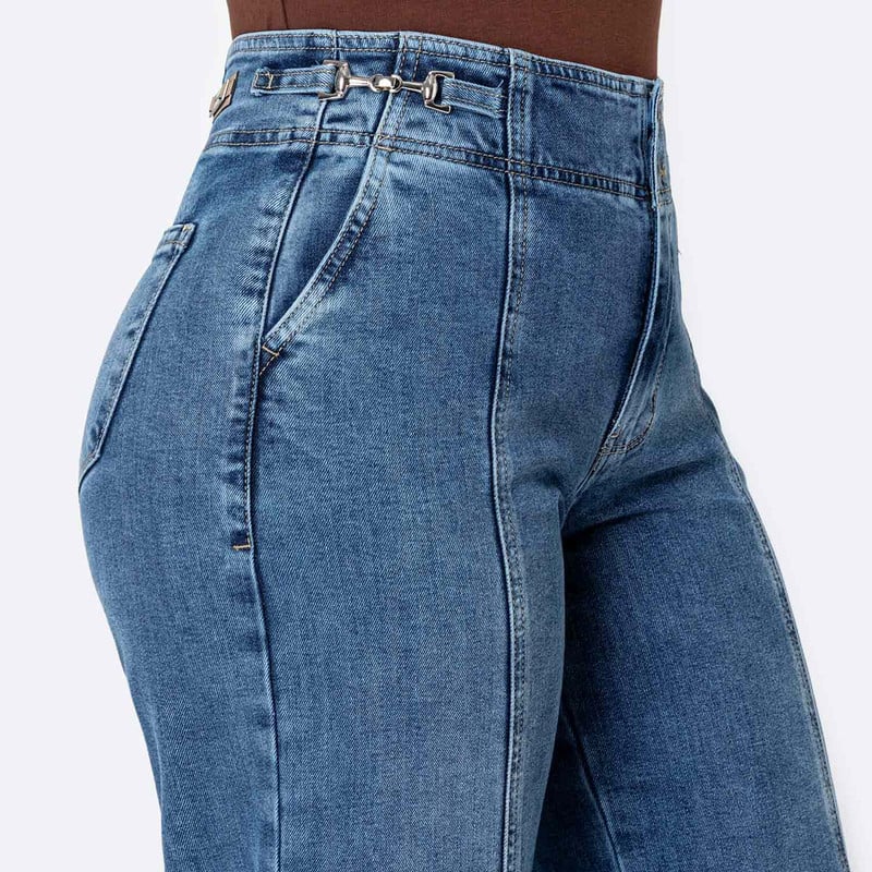 PANTALON DENIM STRETCH MUJER ELHOIS - 4