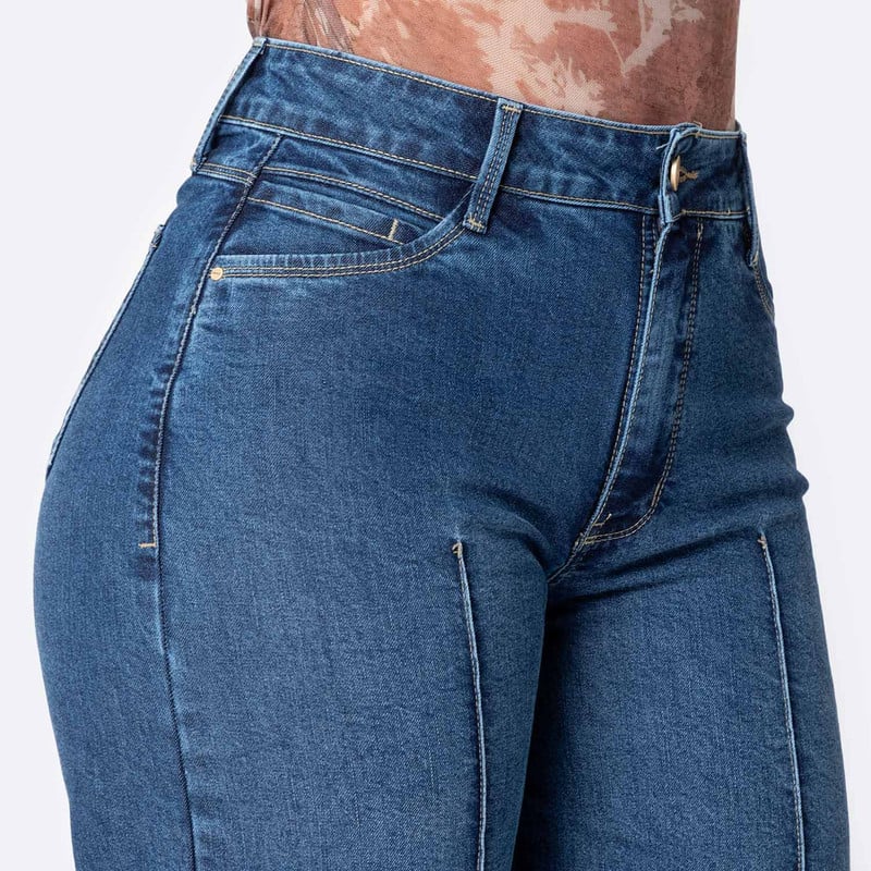 PANTALON DENIM STRETCH MUJER KINEYA - 4