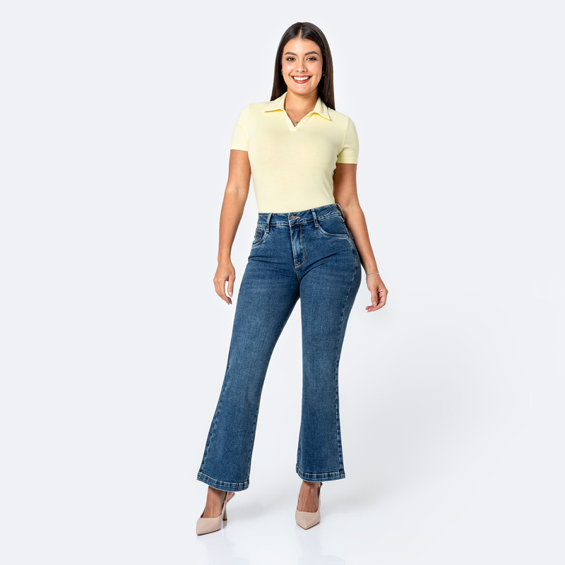 PANTALON DENIM STRETCH MUJER JANICKA - 2