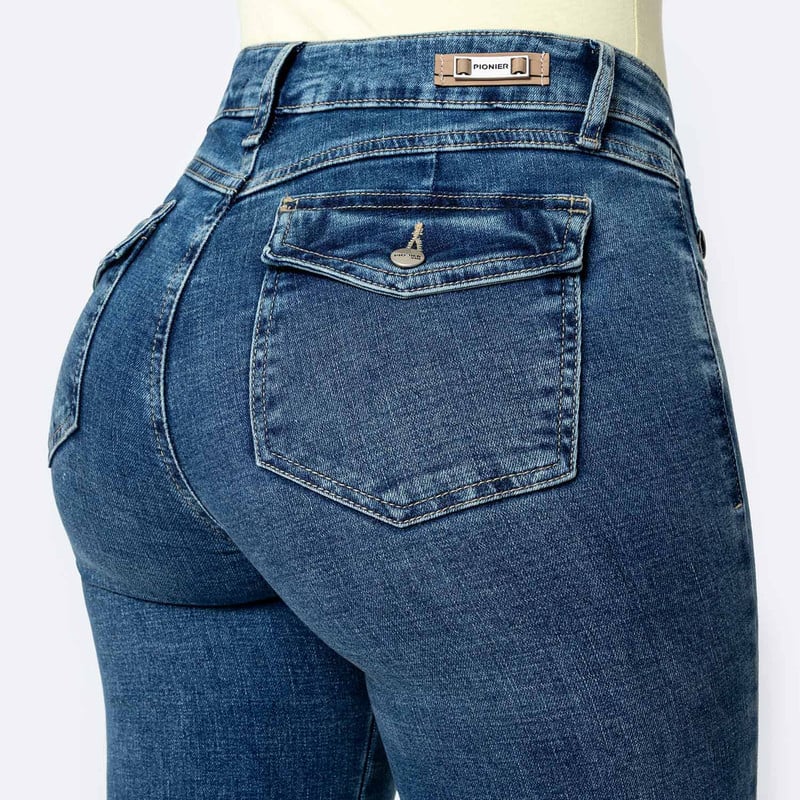 PANTALON DENIM STRETCH MUJER JANICKA - 5