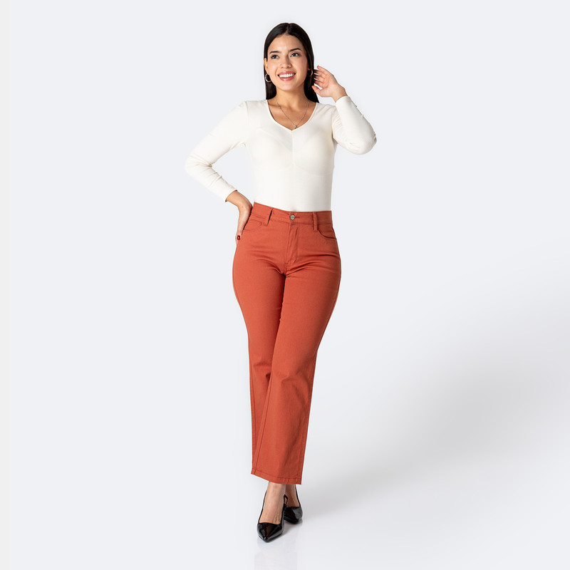 PANTALON DRILL STRETCH MUJER HAISHE - 2