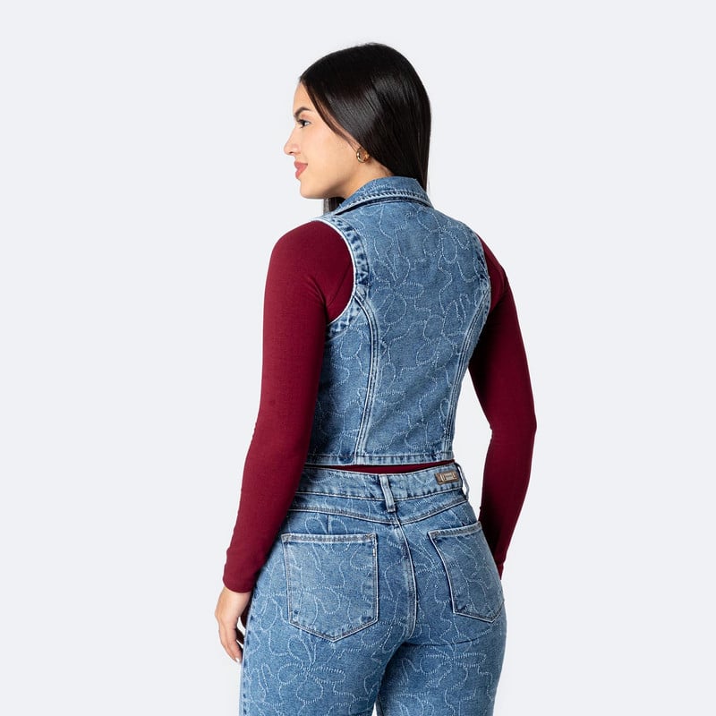 CHALECO DENIM MUJER GLIESEN - 3