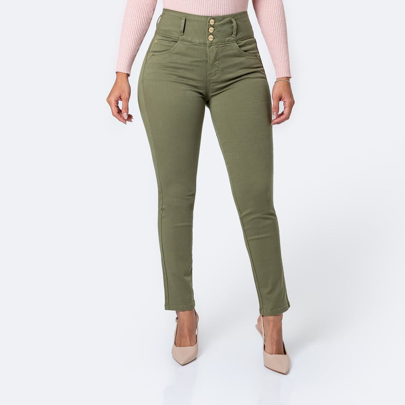 PANTALON DRILL STRETCH MUJER KATICA - 1