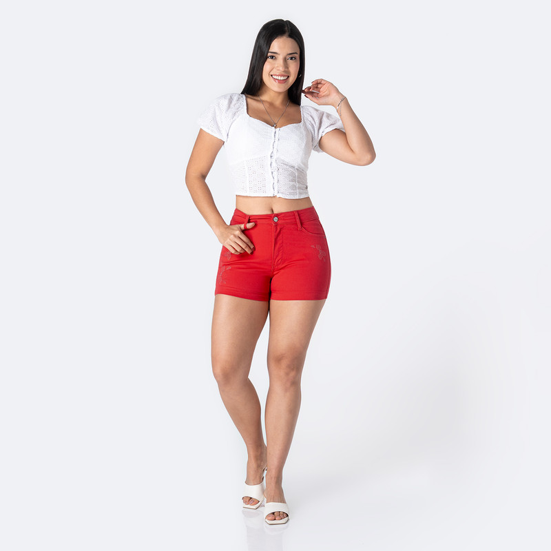 SHORTS DRILL STRETCH MUJER JANESSA - 2
