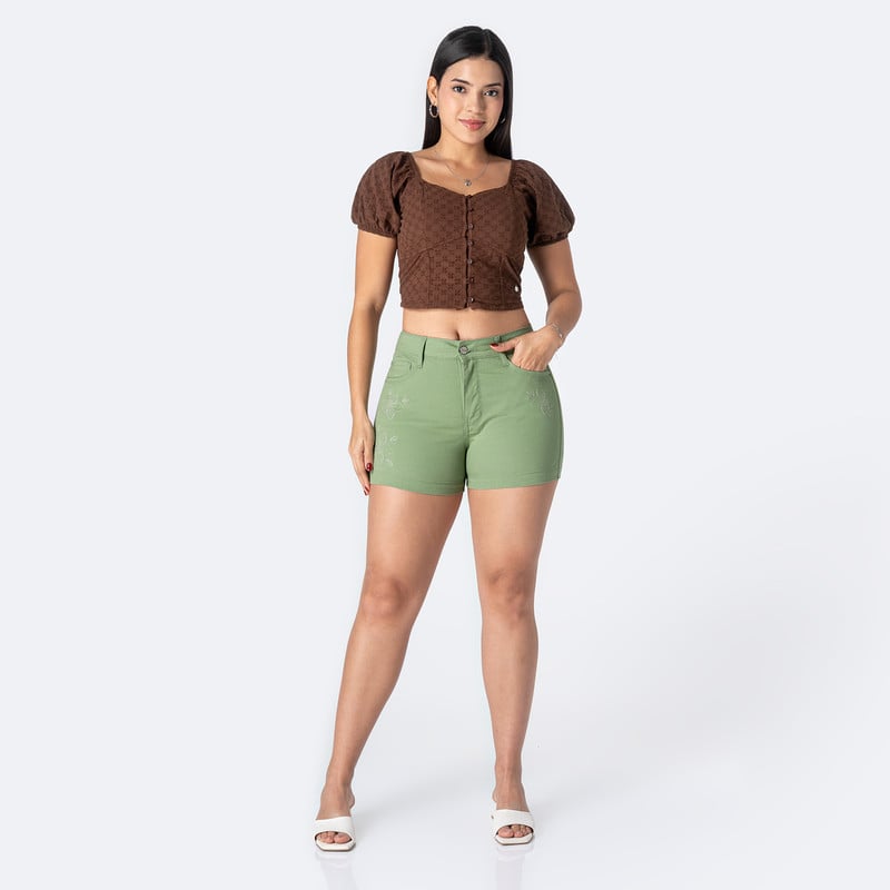SHORTS DRILL STRETCH MUJER JANESSA - 2