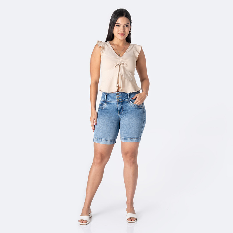 CROPPED DENIM STRETCH MUJER MARHELI - 2