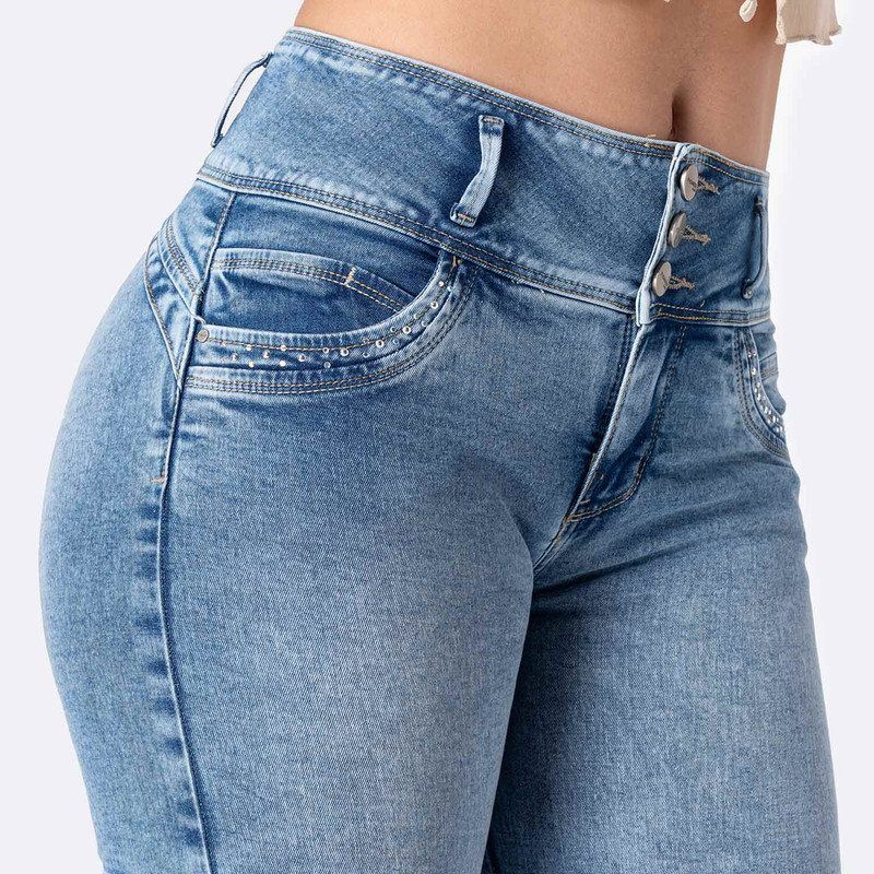 CROPPED DENIM STRETCH MUJER MARHELI - 4