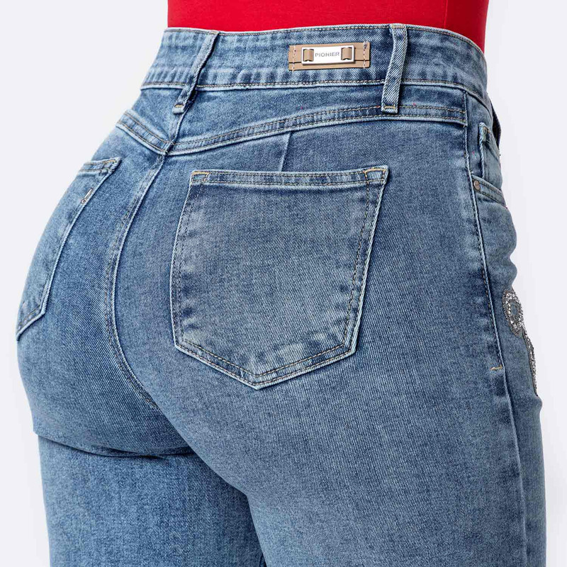PANTALON DENIM STRETCH MUJER ZIANA-BOW - 5