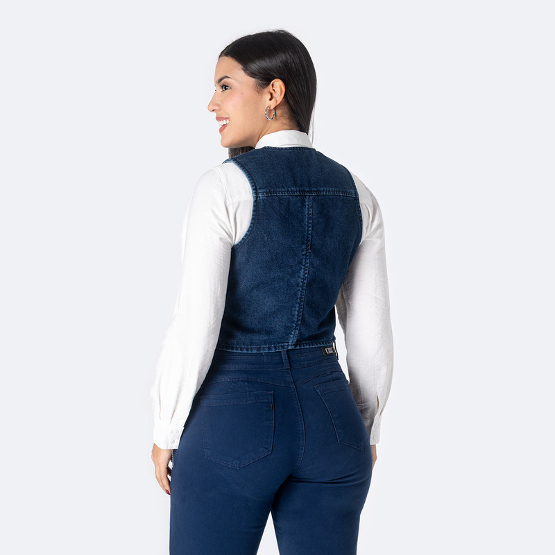 CHALECO DENIM MUJER ZERENA - 3