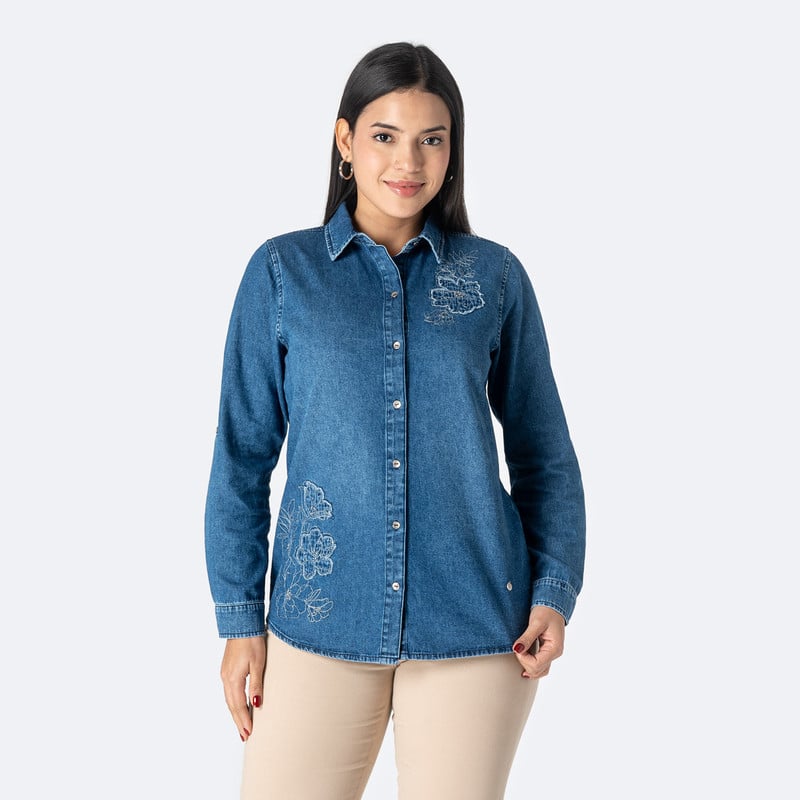 BLUSAS DENIM MUJER NEFERTARI - 1