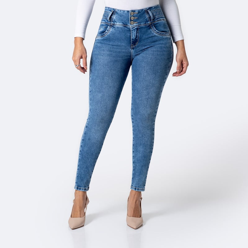PANTALON DENIM STRETCH MUJER AURELYA - 1