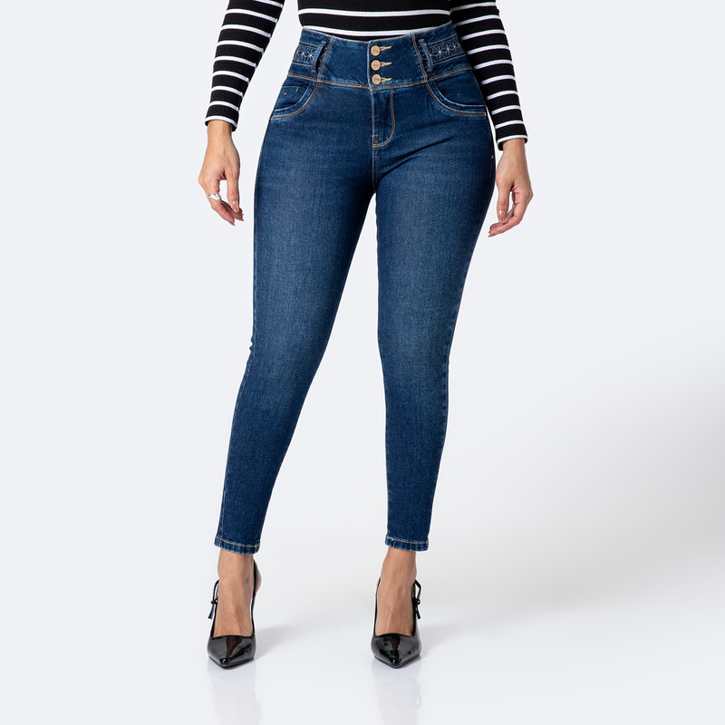 PANTALON DENIM STRETCH MUJER AURELYA - 1