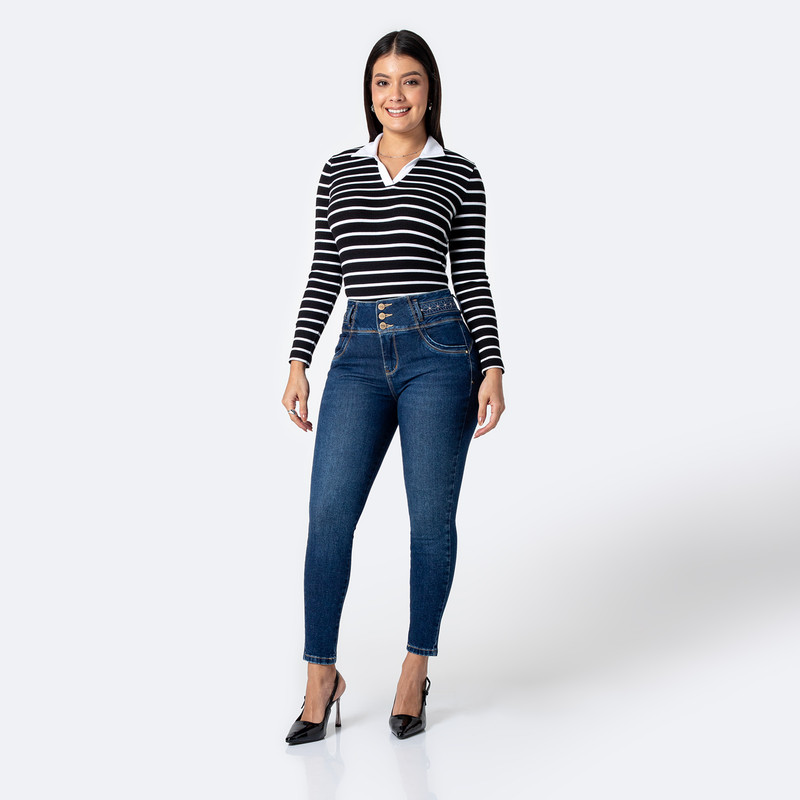 PANTALON DENIM STRETCH MUJER AURELYA - 2