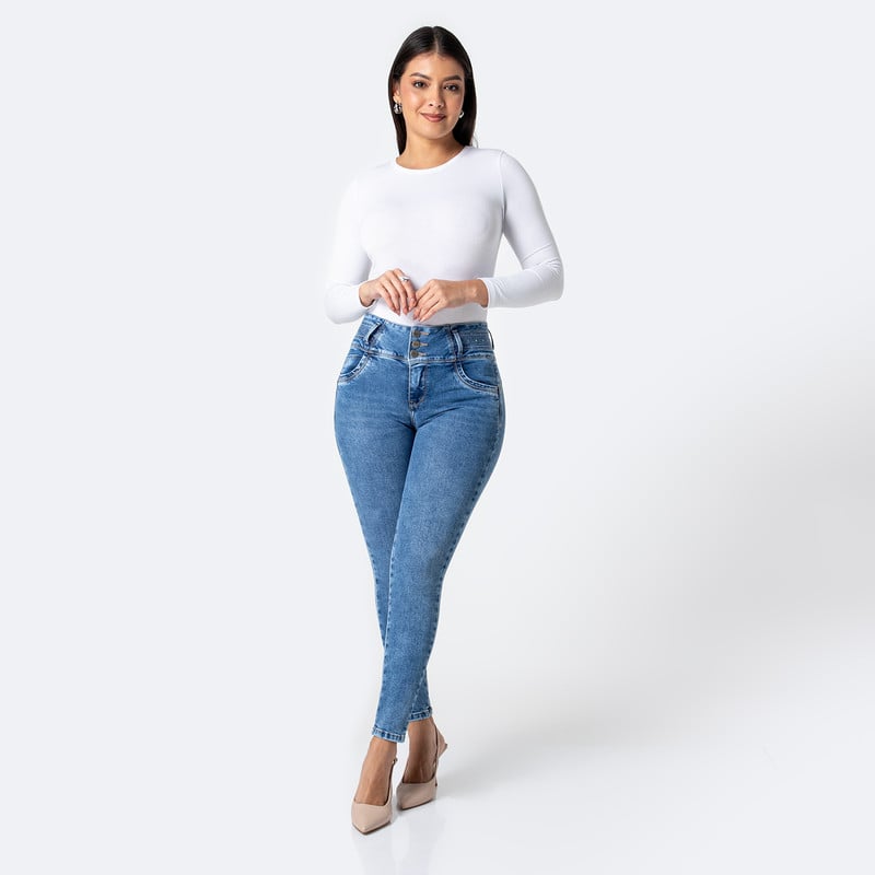 PANTALON DENIM STRETCH MUJER AURELYA - 2