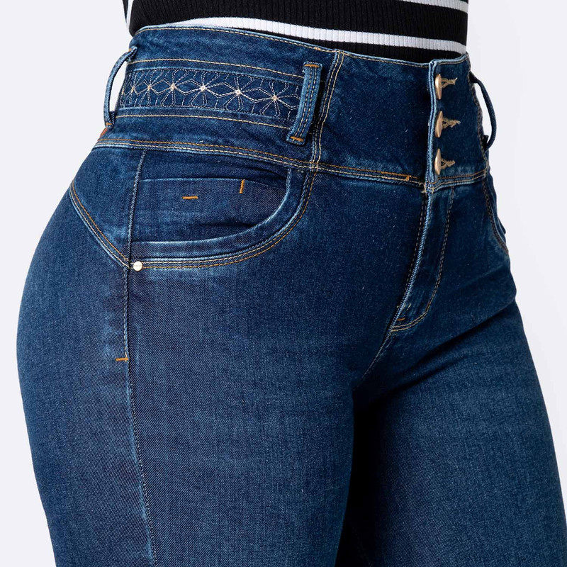 PANTALON DENIM STRETCH MUJER AURELYA - 4