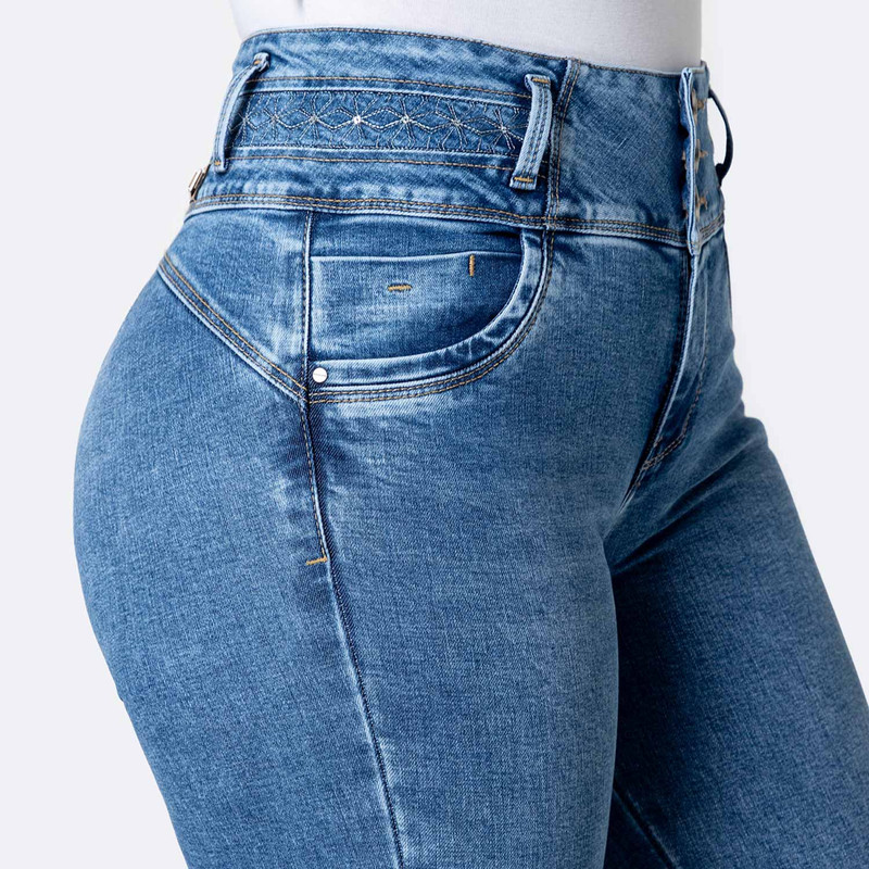 PANTALON DENIM STRETCH MUJER AURELYA - 4