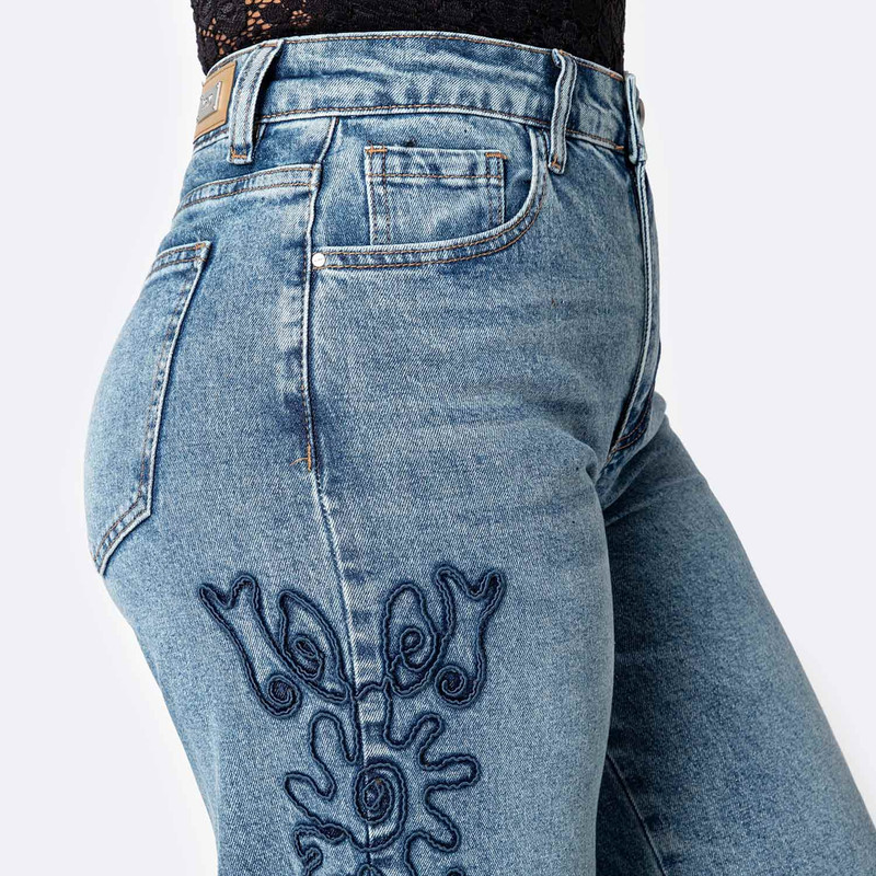 PANTALON DENIM STRETCH MUJER ZIVA - 4