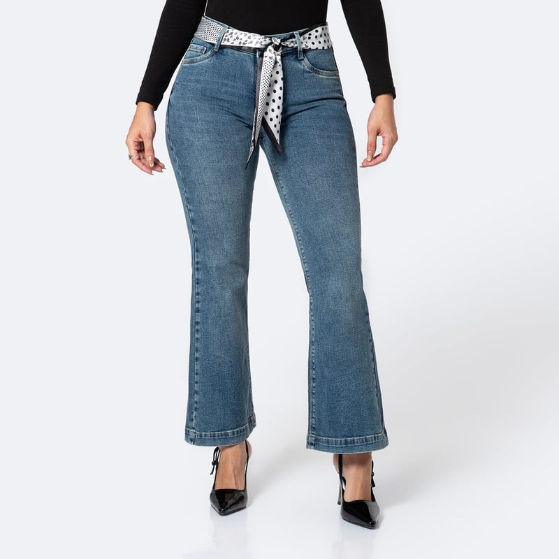 PANTALON DENIM STRETCH MUJER ROSALYE - 1