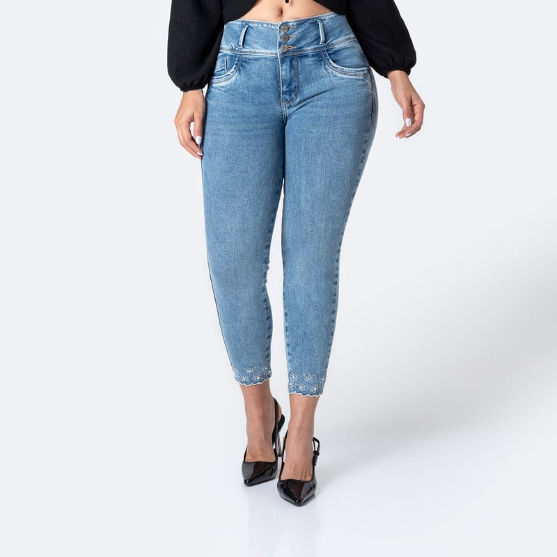 PANTALON DENIM STRETCH MUJER VIVIAMY - 1