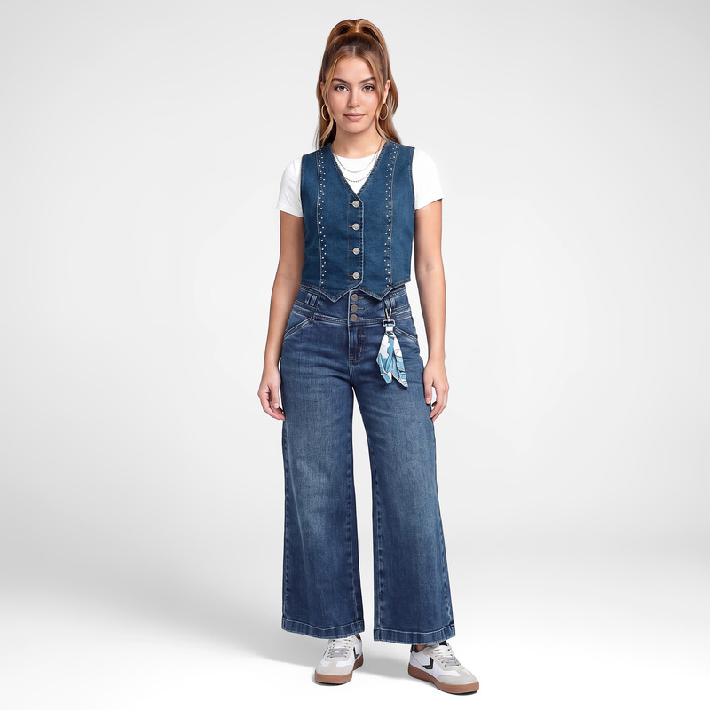 CHALECO DENIM STRETCH MUJER AMIREY - 2