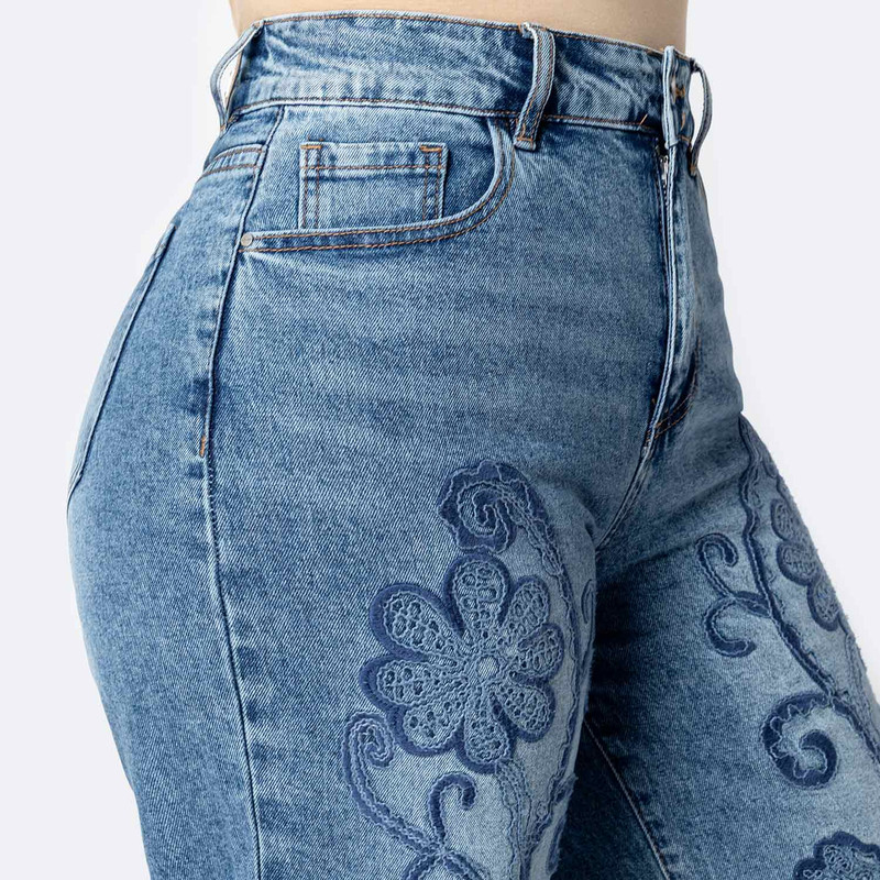 PANTALON DENIM STRETCH MUJER FIBI - 4