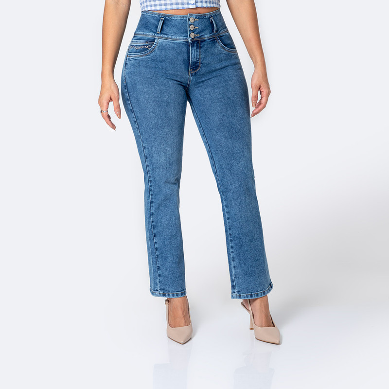 PANTALON DENIM STRETCH MUJER NEMY - 1