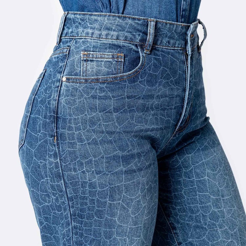 PANTALON DENIM STRETCH MUJER IDONY - 4