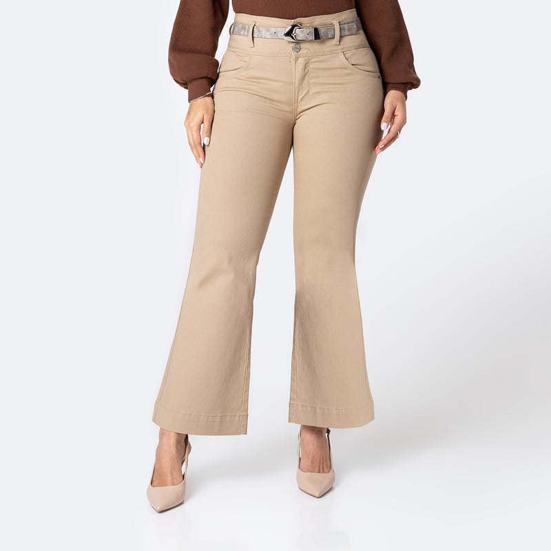 PANTALON DRILL STRETCH MUJER NEVRA - 1