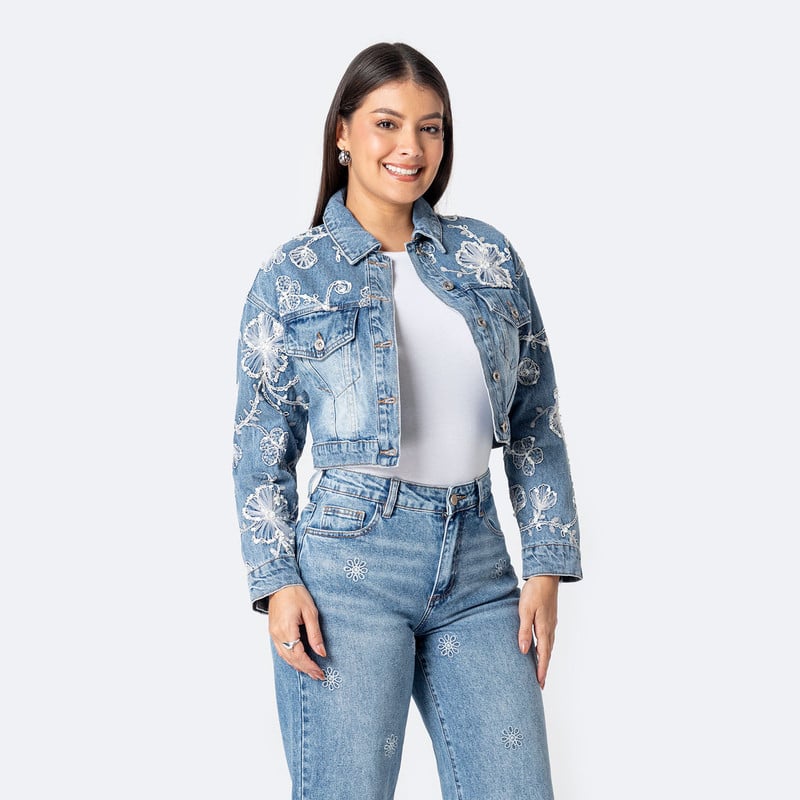 CASACA DENIM MUJER YELENNA - 1