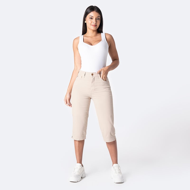CROPPED DRILL STRETCH MUJER DIANA - 2