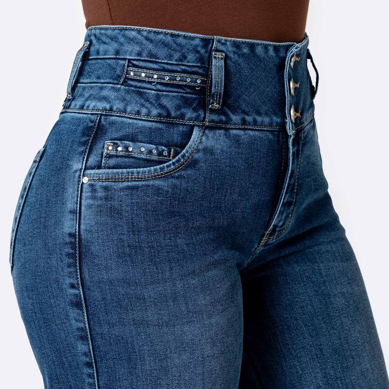 PANTALON DENIM STRETCH MUJER DANIXE - 3