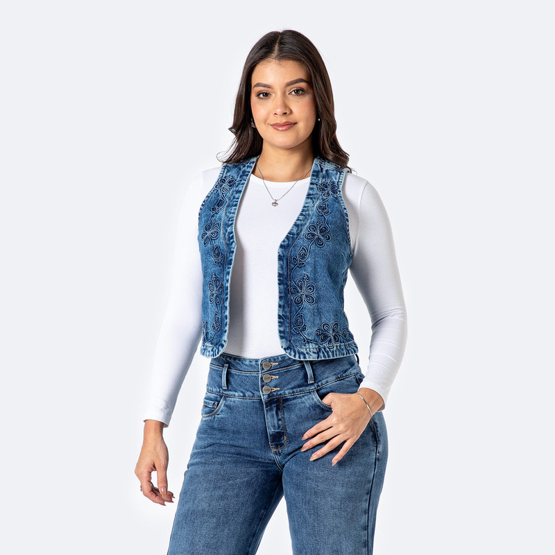 CHALECO DENIM MUJER ZIALE - 1