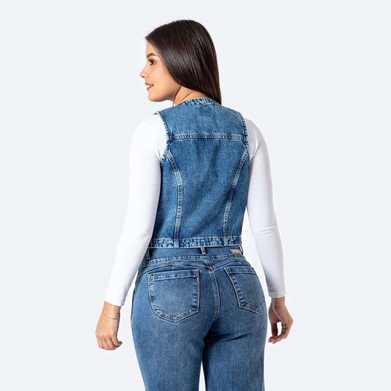 CHALECO DENIM MUJER ZIALE - 3