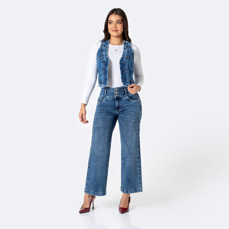 CHALECO DENIM MUJER ZIALE - 4