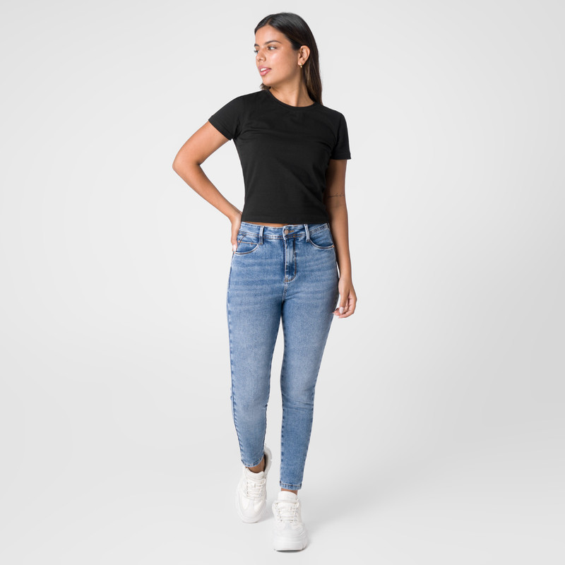 PANTALON CLASICO REBEKHA DENIM STRETCH MUJER - 2