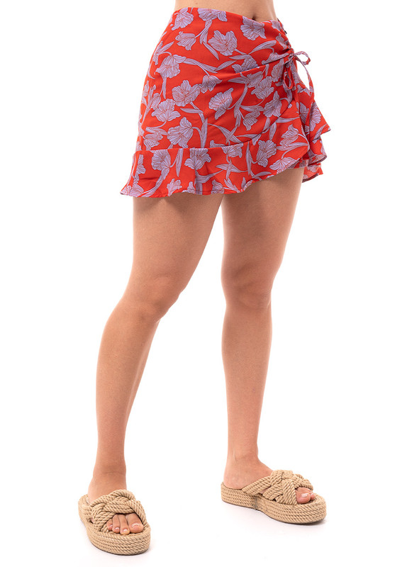 SHORT MUJER SQUEEZE ROJO ARLETTY POPELINA - 3