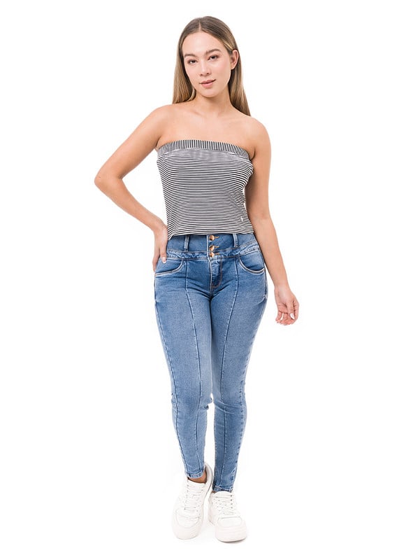 POLO MUJER SQUEEZE TIANAY STRAPLESS JERSEY FULL LYCRA - 2