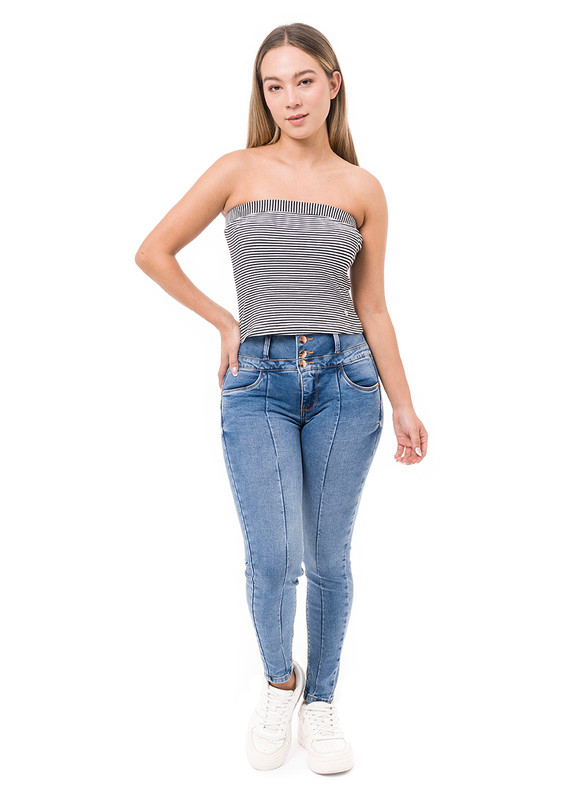 POLO MUJER SQUEEZE TIANAY STRAPLESS JERSEY FULL LYCRA - 2