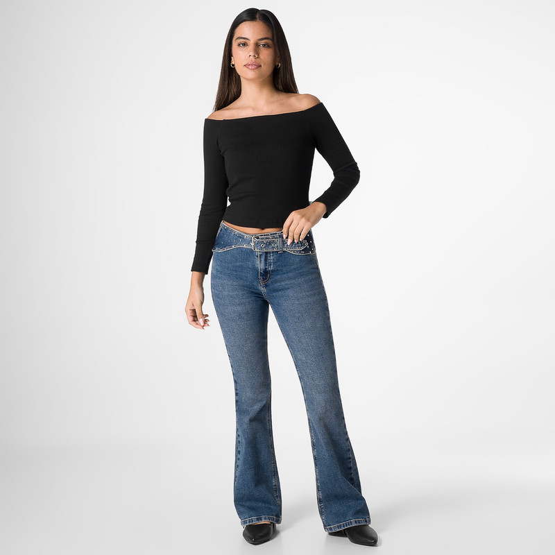 POLO MODA CANISHA RIB LYCRADO MUJER - 2