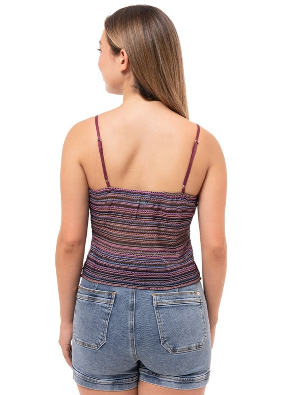 POLO MUJER SQUEEZE MORADO LARITTA TIRAS HILOS - 3