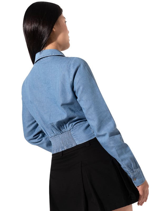 BLUSA DENIM MUJER SQUEEZE AZUL ERICCA MODA - 5