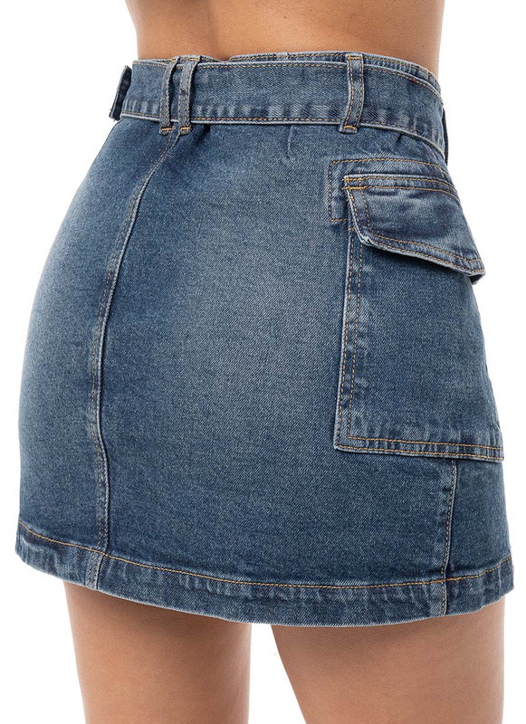 MINI SHORT MUJER SQUEEZE AZUL HAYLIE DENIM STRETCH - 6