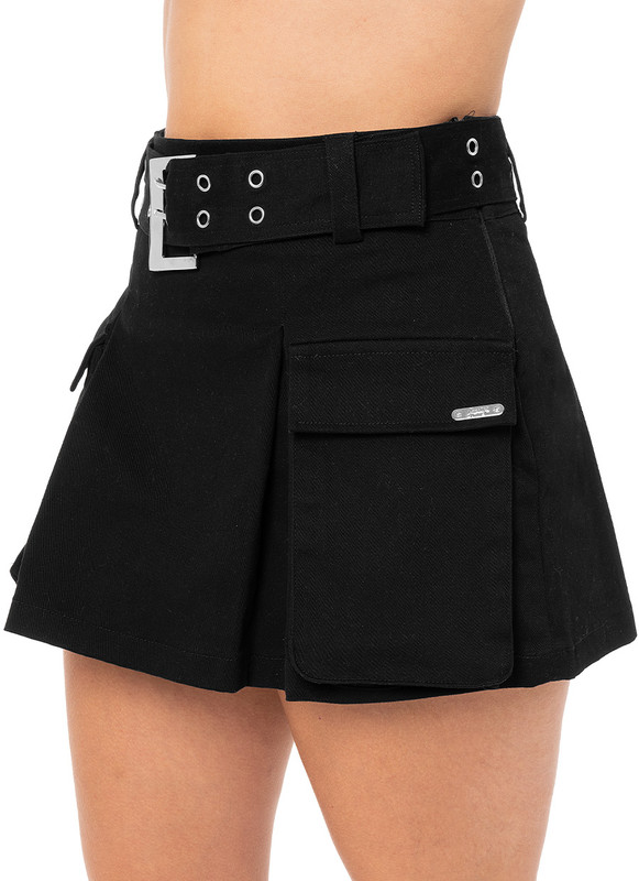 FALDA MUJER SQUEEZE NEGRO BELTRY MODA DRILL STRETCH - 5