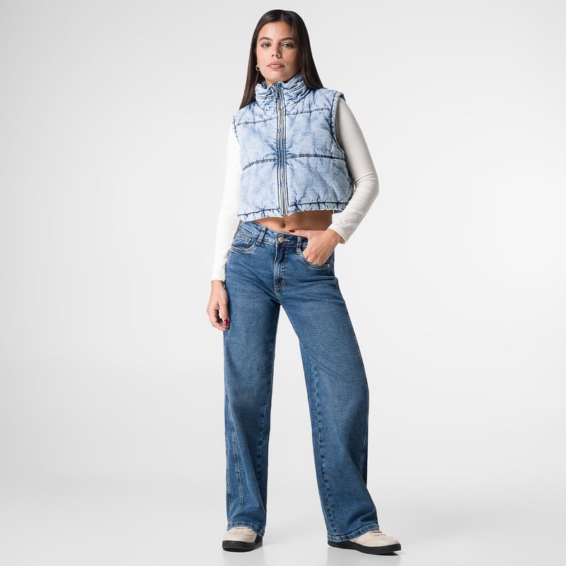 CHALECO LINGEL DENIM MUJER - 2