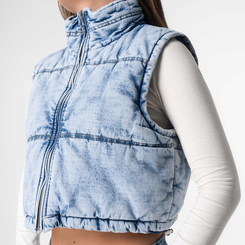 CHALECO LINGEL DENIM MUJER - 4
