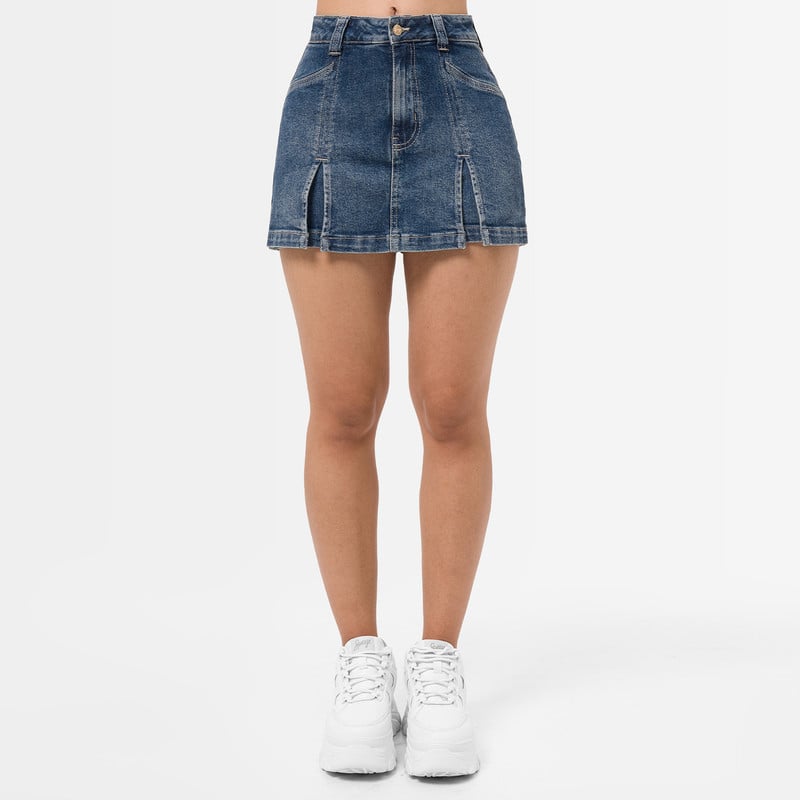 SHORT MUJER SQUEEZE AZUL RAPDY MINI DENIM STRETCH - 1