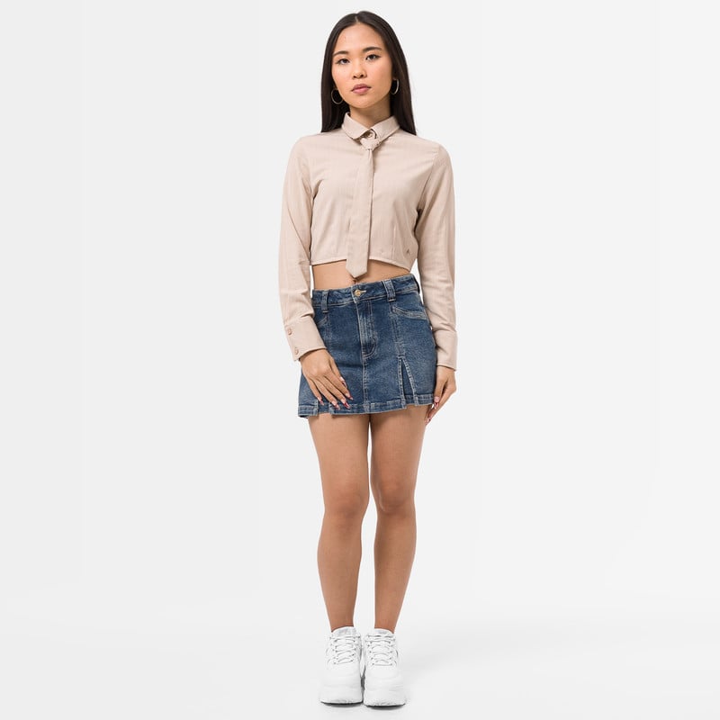 SHORT MUJER SQUEEZE AZUL RAPDY MINI DENIM STRETCH - 2