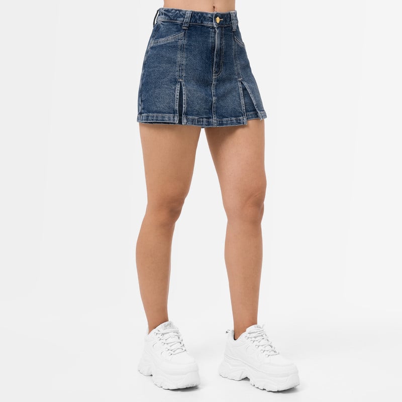 SHORT MUJER SQUEEZE AZUL RAPDY MINI DENIM STRETCH - 3