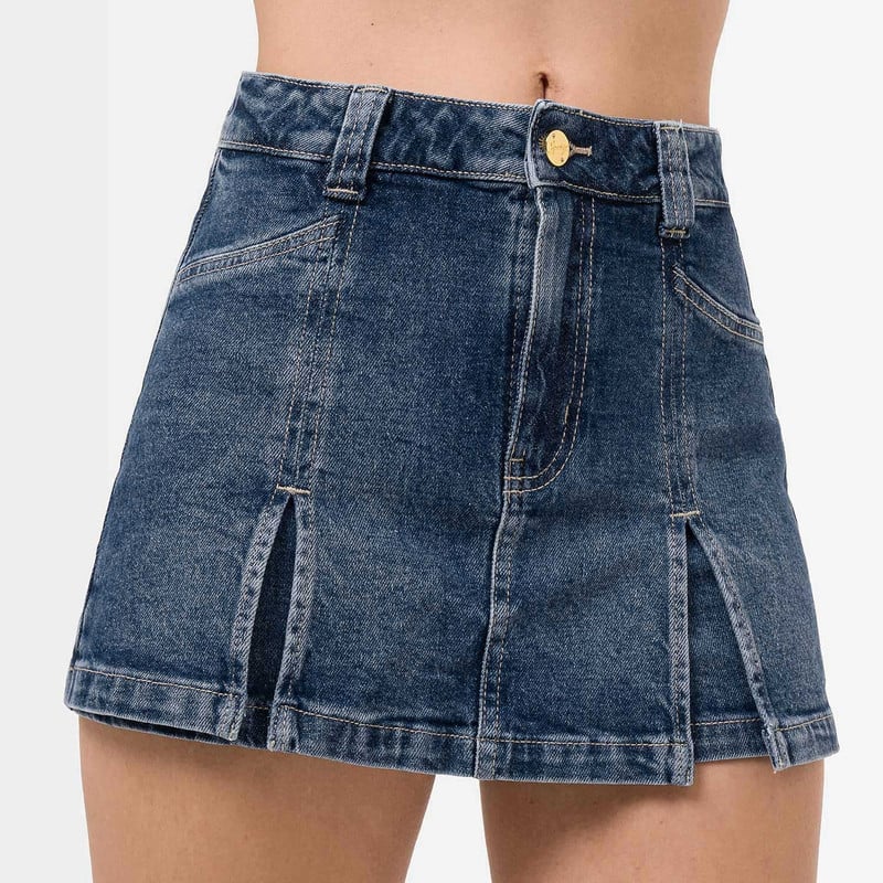SHORT MUJER SQUEEZE AZUL RAPDY MINI DENIM STRETCH - 5