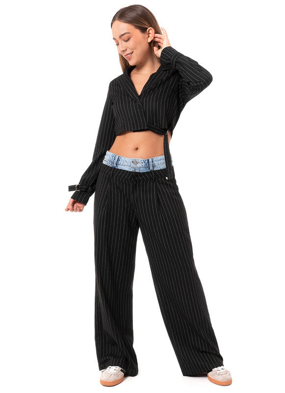 PANTALÓN MUJER SQUEEZE NEGRO SASTRE DALENI 2 - 1